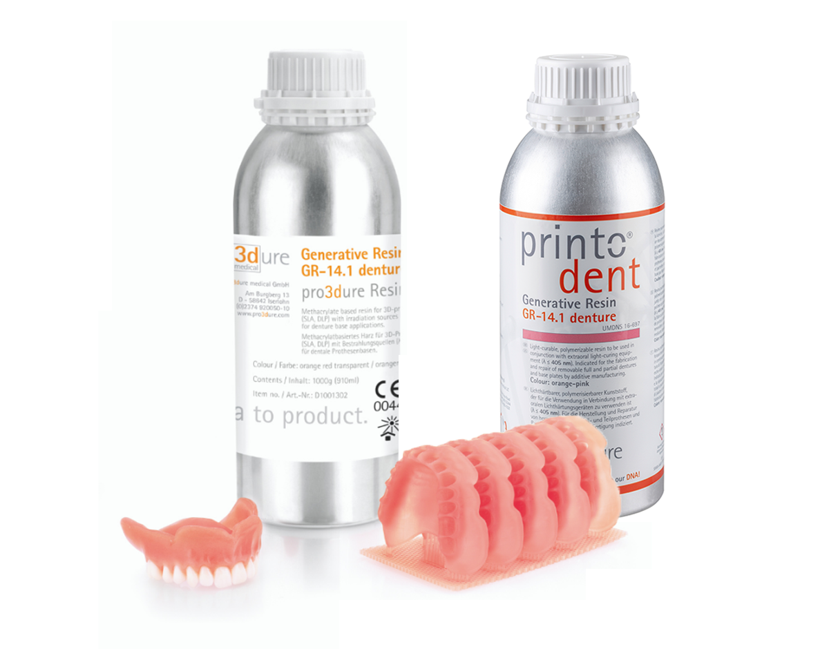 pro3dure printodent® GR-14.1 denture Prothesenbasis-Resin 1000 g