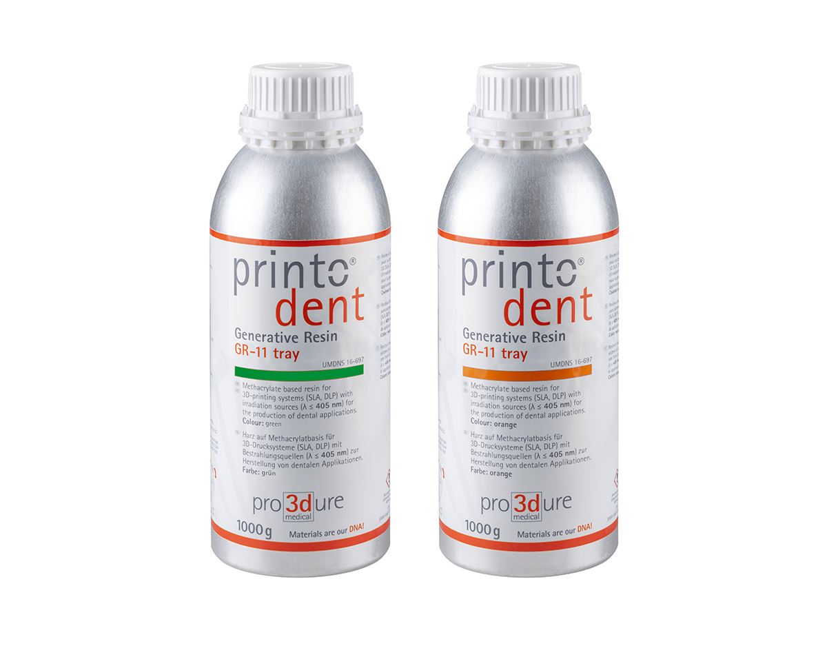 pro3dure printodent® GR-11 tray Abformlöffel-Resin 1000 g